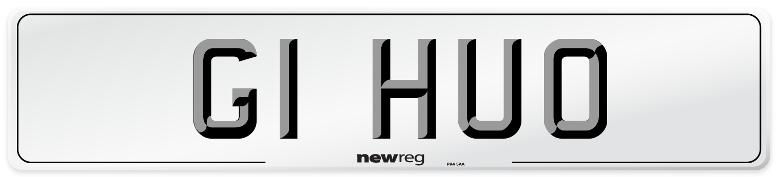 G1 HUO Number Plate from New Reg